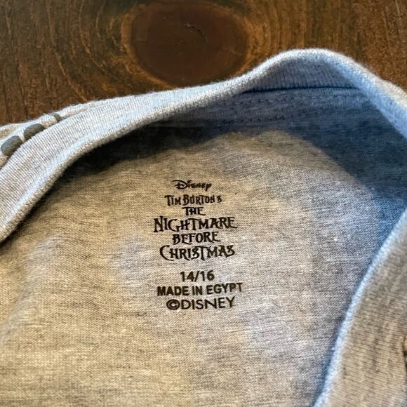⭐️ Disney Jack Skeleton Nightmare Before Christmas Boys Cotton T-shirt Sz 14 16 - Picture 4 of 6